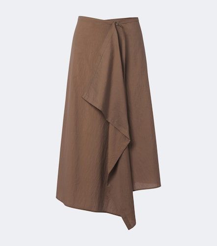 Jupe portefeuille en coton mélangé - Brunello Cucinelli - Modalova