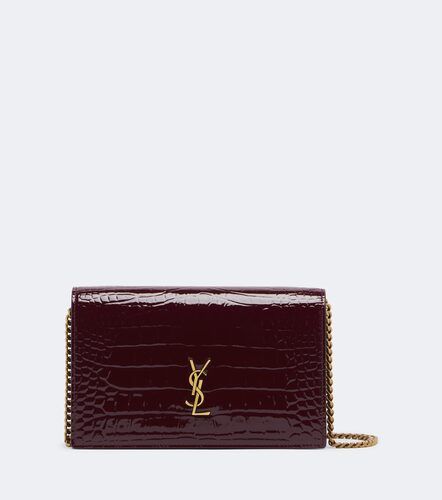 Portefeuille à chaîne Cassandre en cuir verni - Saint Laurent - Modalova