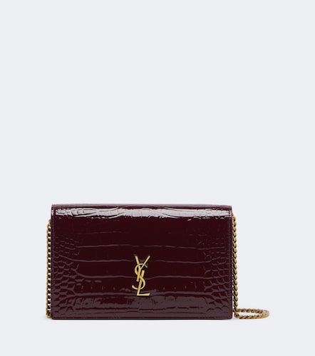 Portefeuille à chaîne Cassandre en cuir verni - Saint Laurent - Modalova