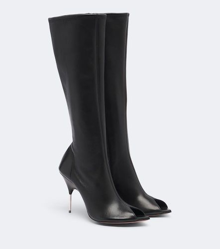 Amina Muaddi Bottes Bruna en cuir - Amina Muaddi - Modalova