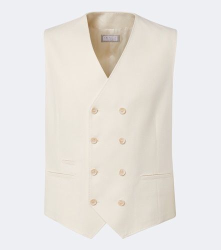 Gilet en laine et coton - Brunello Cucinelli - Modalova