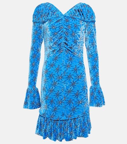Rabanne Robe en velours à fleurs - Rabanne - Modalova