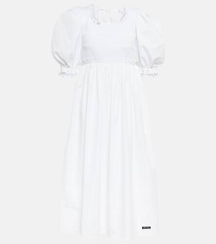 Robe midi en coton - Miu Miu - Modalova