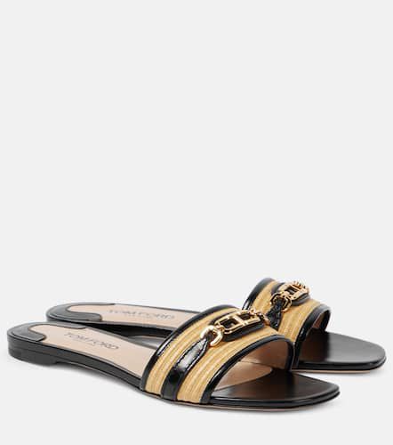 Mules Whitney en cuir et raphia - Tom Ford - Modalova