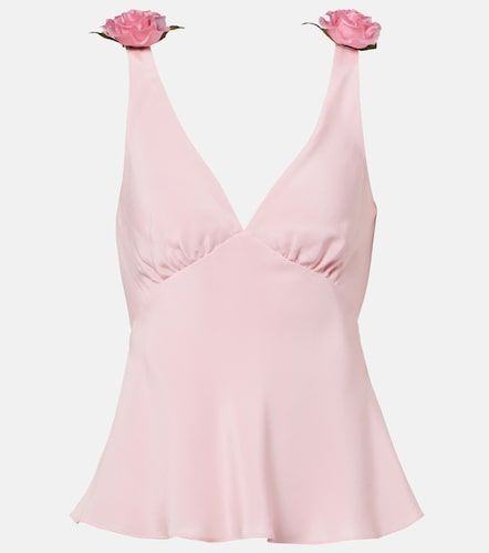 Top en soie à appliqués floraux - Rodarte - Modalova