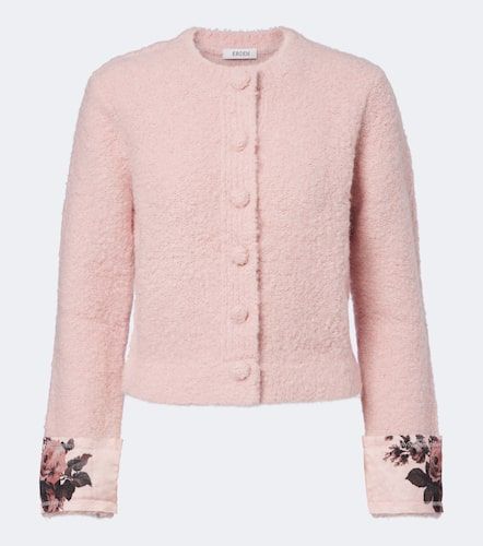 Cardigan en laine et alpaga à fleurs - Erdem - Modalova