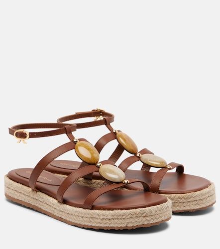 Sandales espadrilles en cuir à ornements - Gianvito Rossi - Modalova