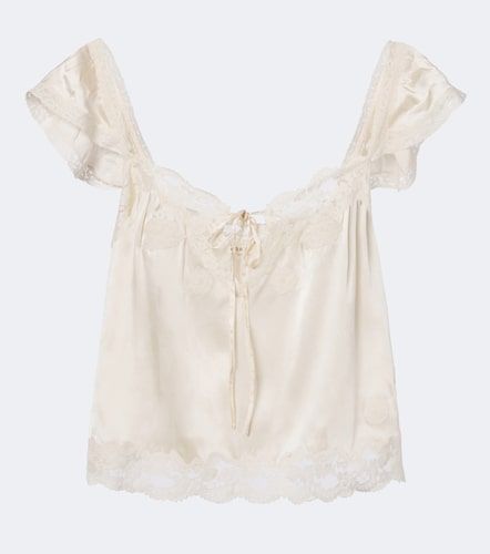 Dôen Top Rosalee en satin de soie à dentelle - Doen - Modalova