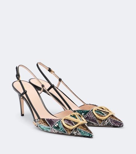 Escarpins slingback VLogo en cuir - Valentino Garavani - Modalova