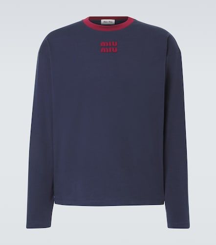 Miu Miu T-shirt en coton à logo - Miu Miu - Modalova