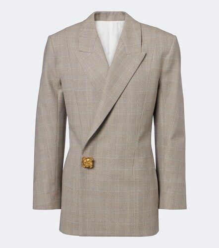 Blazer Nodo Quadro en laine à carreaux - Bottega Veneta - Modalova