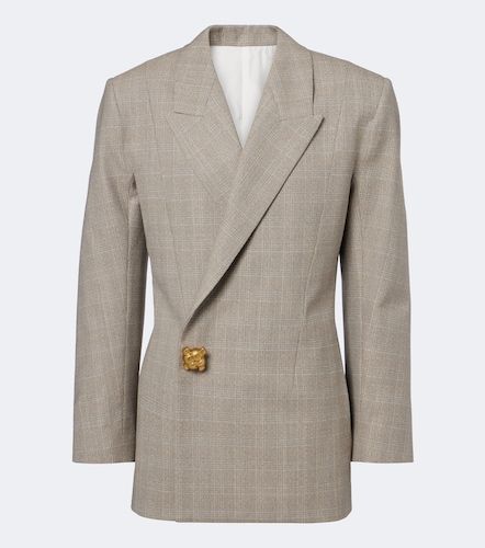 Blazer Nodo Quadro en laine à carreaux - Bottega Veneta - Modalova