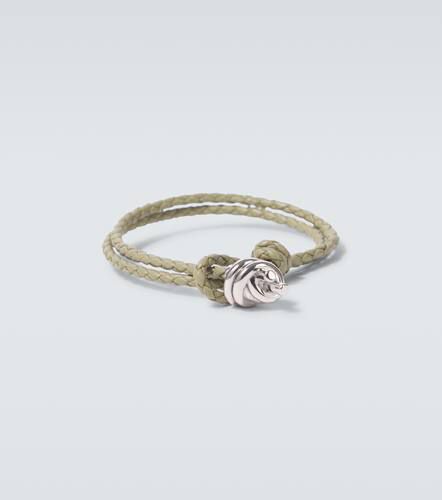 Bracelet en argent sterling et cuir - Bottega Veneta - Modalova