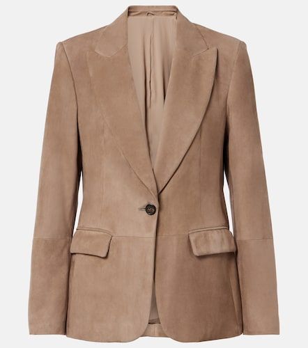 Brunello Cucinelli Blazer en daim - Brunello Cucinelli - Modalova