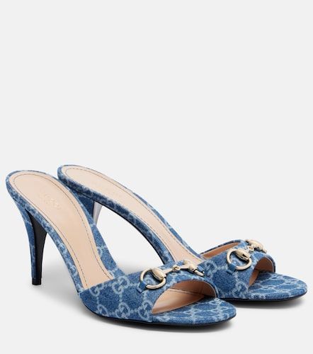 Gucci Mules Horsebit GG en denim - Gucci - Modalova
