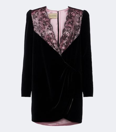 Robe en velours de coton à dentelle - Valentino Garavani - Modalova