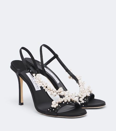 Sandales slingback Irina en satin à cristaux - Jimmy Choo - Modalova