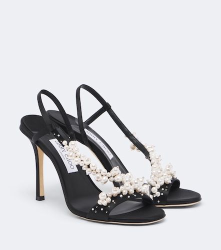 Sandales slingback Irina en satin à cristaux - Jimmy Choo - Modalova