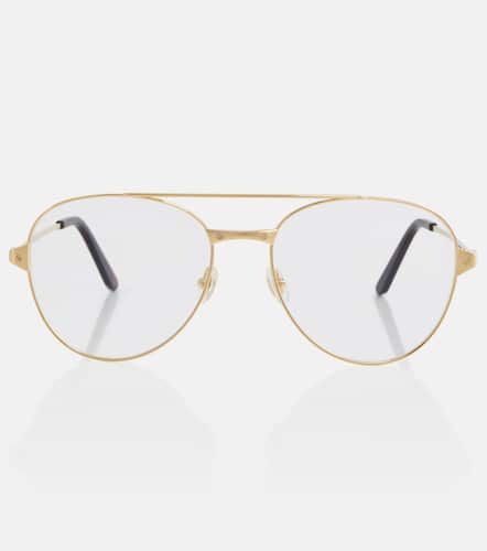 Lunettes aviateur Santos de Cartier - Cartier Eyewear Collection - Modalova