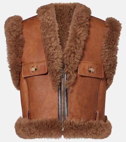 Chloé Veste sans manches en cuir et shearling - Chloe - Modalova