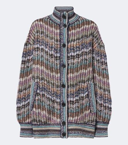 Cardigan Zigzag en coton et laine - Missoni - Modalova