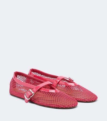 Alaïa Ballerines Mary Jane en résille et cuir - Alaia - Modalova