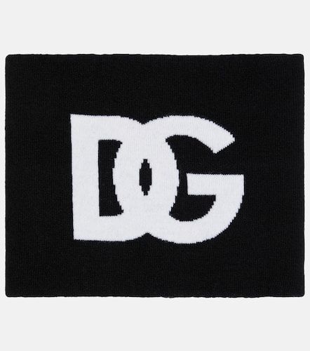 Écharpe en laine mélangée à logo - Dolce&Gabbana - Modalova