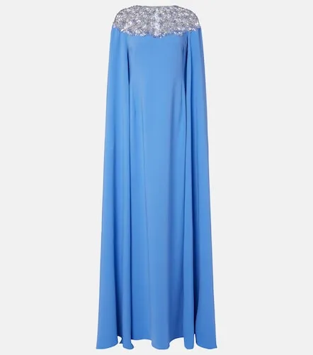 Robe en soie mélangée à ornements - Oscar de la Renta - Modalova