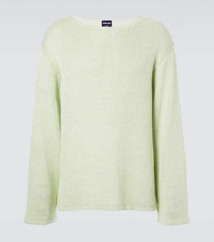 Pull en lin et cachemire mélangés - Giorgio Armani - Modalova