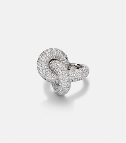 Bague Legacy Knot Big en or blanc 18 ct et diamants - Engelbert - Modalova