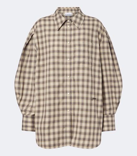 Ganni Chemise à carreaux en coton - Ganni - Modalova