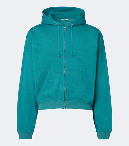 Sweat-shirt à capuche en coton, laine et soie - Auralee - Modalova