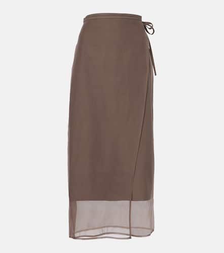 Jupe midi en coton mlang - Brunello Cucinelli - Modalova