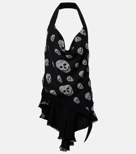 Top Skull en mousseline de soie - McQueen - Modalova