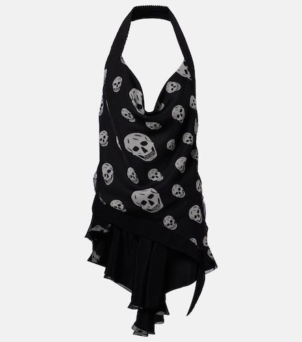 Top Skull en mousseline de soie - McQueen - Modalova