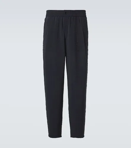 Pantalon droit en seersucker - Giorgio Armani - Modalova