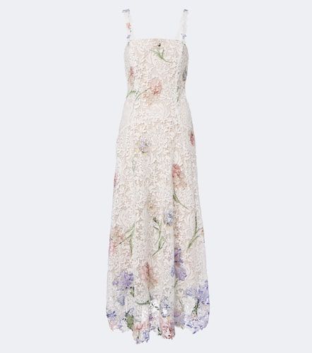 Robe de cocktail en guipure à fleurs - Oscar de la Renta - Modalova