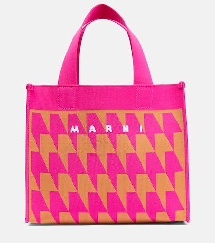 Cabas Logo Small en toile jacquard - Marni - Modalova