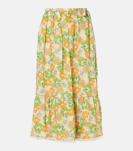 Marni Jupe midi en lin à fleurs - Marni - Modalova