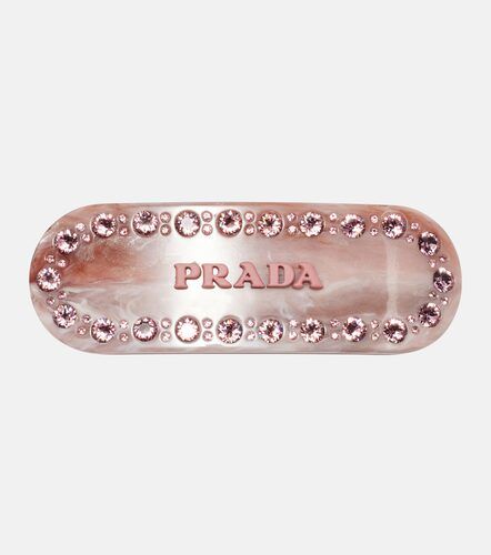 Prada Barrette à logo et cristaux - Prada - Modalova