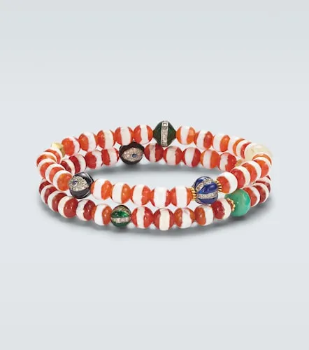 Set de 2 bracelets en or 18 ct avec pierres précieuses - Ileana Makri - Modalova