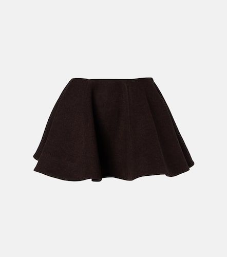 Mini-jupe en laine et cachemire mélangés - Ganni - Modalova