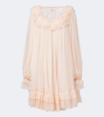 Chloé Robe en soie à volants - Chloe - Modalova