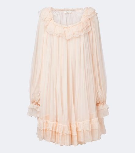 Chloé Robe en soie à volants - Chloe - Modalova