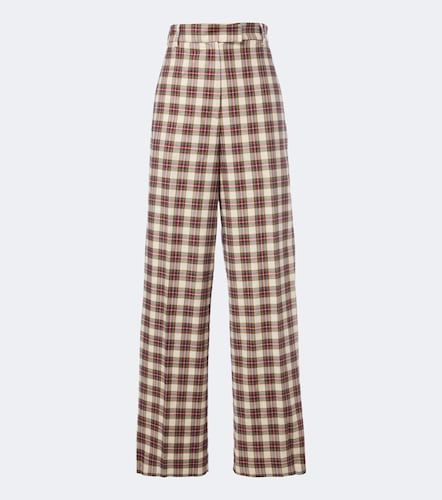 Pantalon ample en coton à carreaux - Dries Van Noten - Modalova