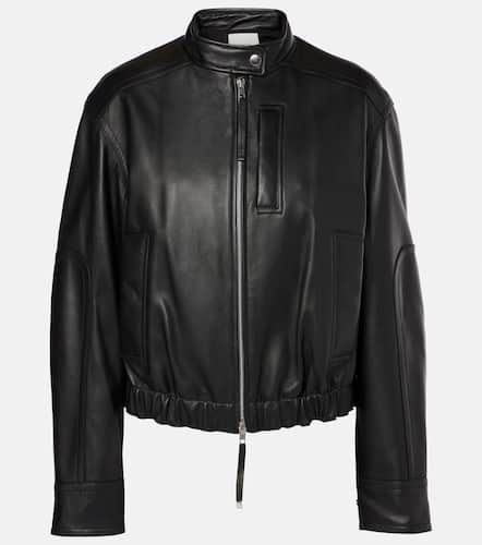 Veste bomber raccourcie en cuir - Vince - Modalova