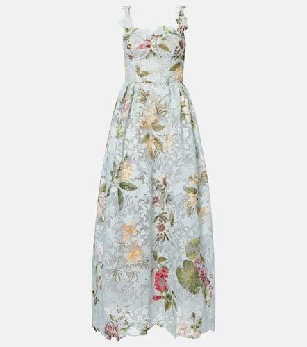 Robe de cocktail en dentelle à fleurs - Oscar de la Renta - Modalova
