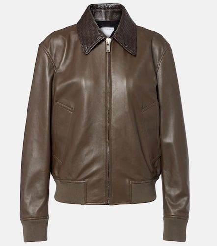 Veste en cuir Intrecciato - Bottega Veneta - Modalova