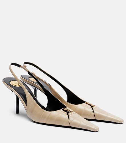 Escarpins slingback Babylone en cuir d'anguille - Saint Laurent - Modalova