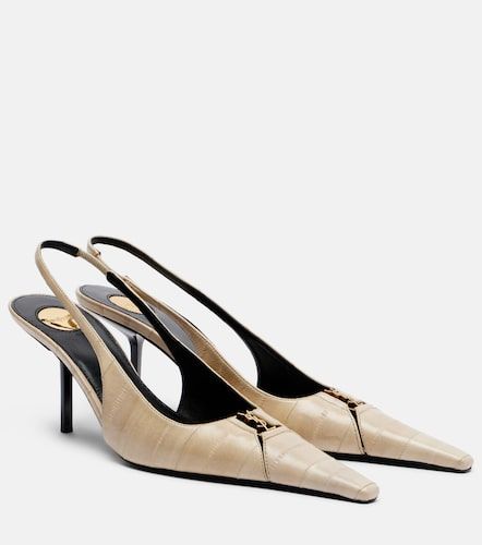 Escarpins slingback Babylone en cuir d'anguille - Saint Laurent - Modalova